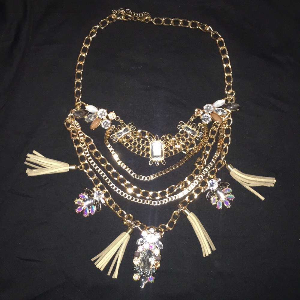 Cute jewel 💎 Necklace with gold plated chains